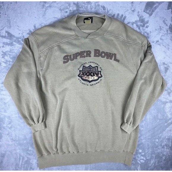 Puma Other - Super Bowl XXXIV 2000 Vintage Puma Sweatshirt Mens XXL Beige Excellent  NFL